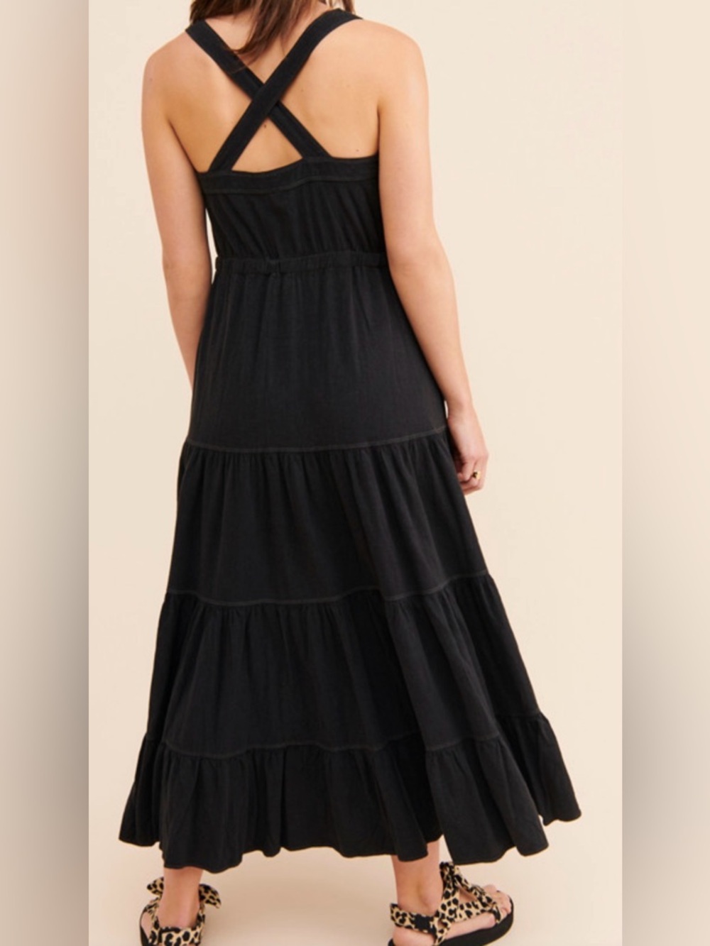 Free People Catch the Breeze Midi/Maxi Dress Black Size S - Picture 2 of 12